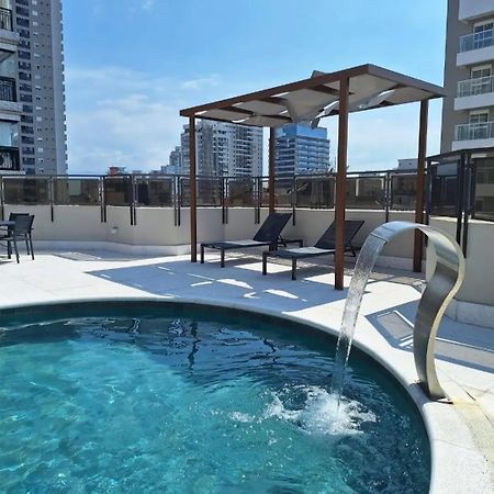 Lindo Flat No Edificio Cosmopolitan, Com Garagem E Piscina Apartment Santos  Exterior foto